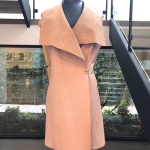 Pink Wrap Leather Top Vest